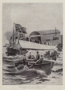 Lançamento do Yacht de Sir Thomas Lipton, o Shamrock, no Millwall